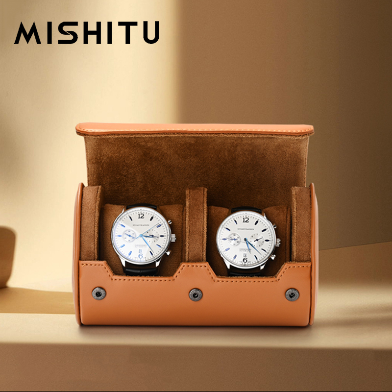 Travel Accessories Men - MISHITU 1/2/3-Slot Watch Storage Roll Travel