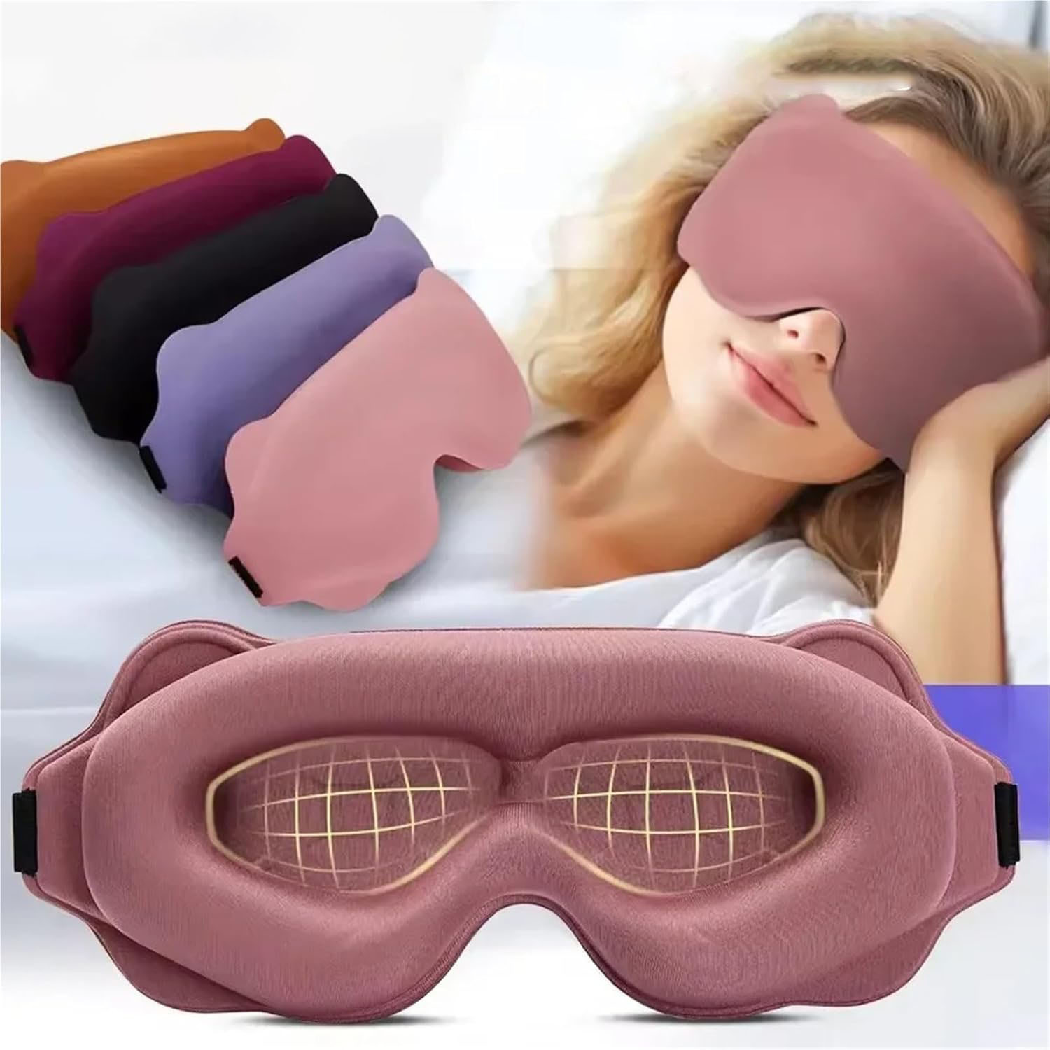 Eye Mask Sleep Travel - 3D Sleeping Mask Block Out Light