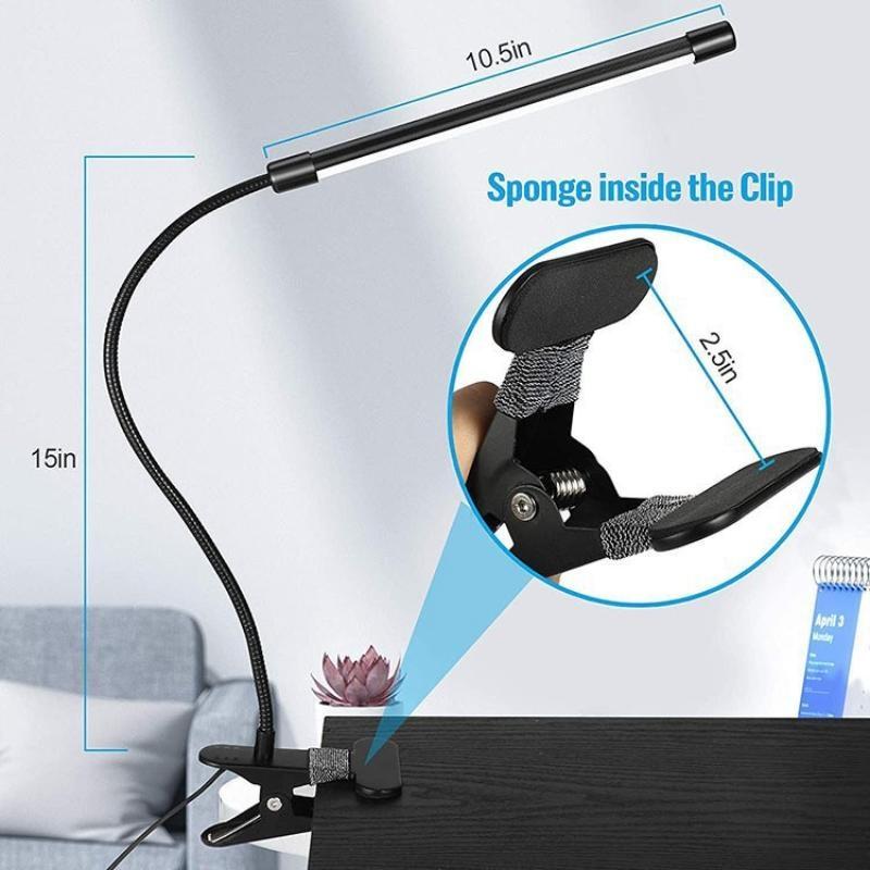 Book Light Flexible - Clip On LED Desk Lamp Flexible