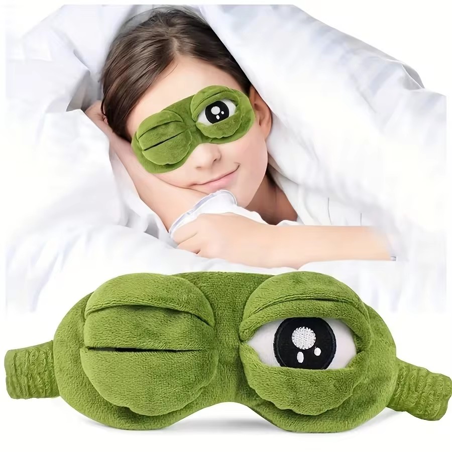 Eye Mask Sleep Travel - 3D Frog Sleep Mask Natural Sleeping