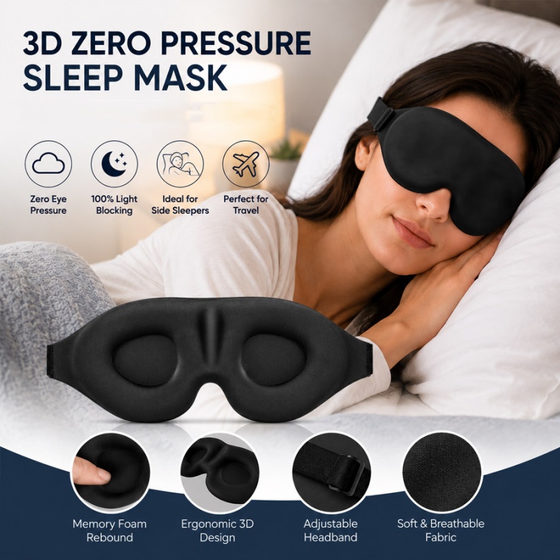 Eye Mask Sleep Travel - 3d Sleep Eye Mask Comfort Light