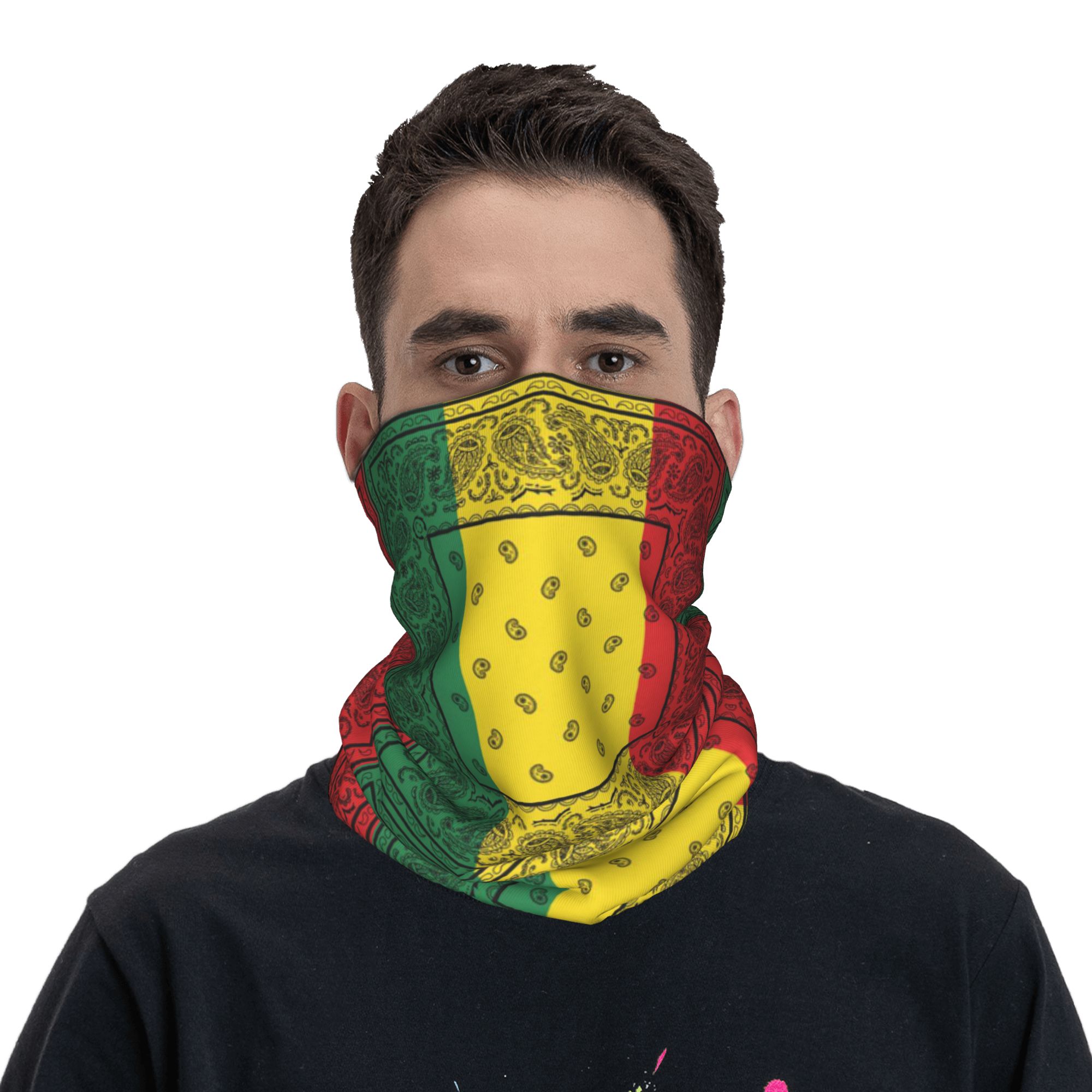 Travel Accessories Neck - African Rasta Jamaican Paisley Bandana Neck
