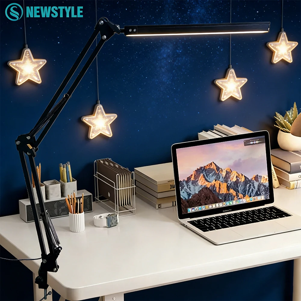Book Light Flexible - Eye-Caring LED Folding Metal Desk Lamp