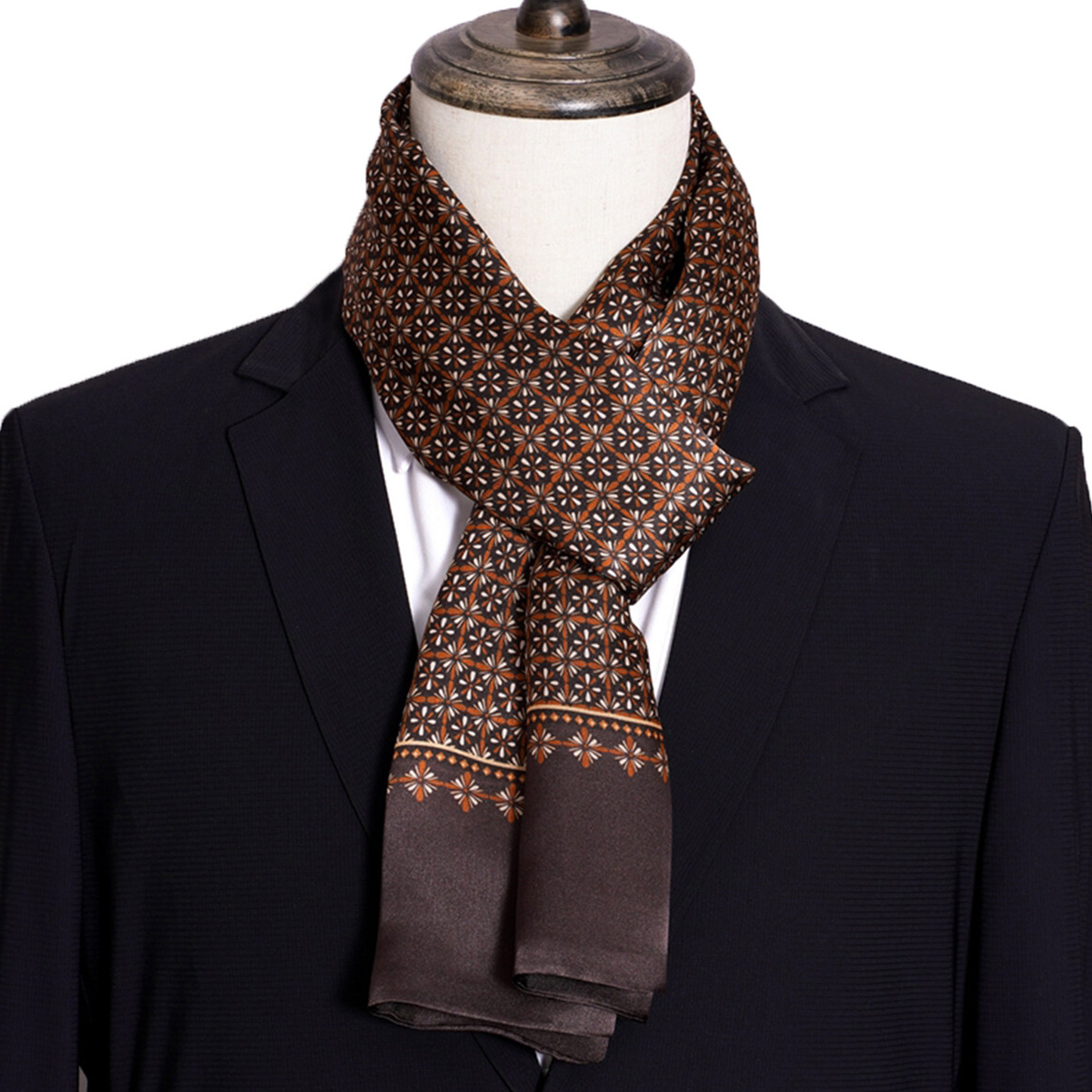 New Men's Stripe Silk Scarf Ho - Travel Accessories Men review and price
