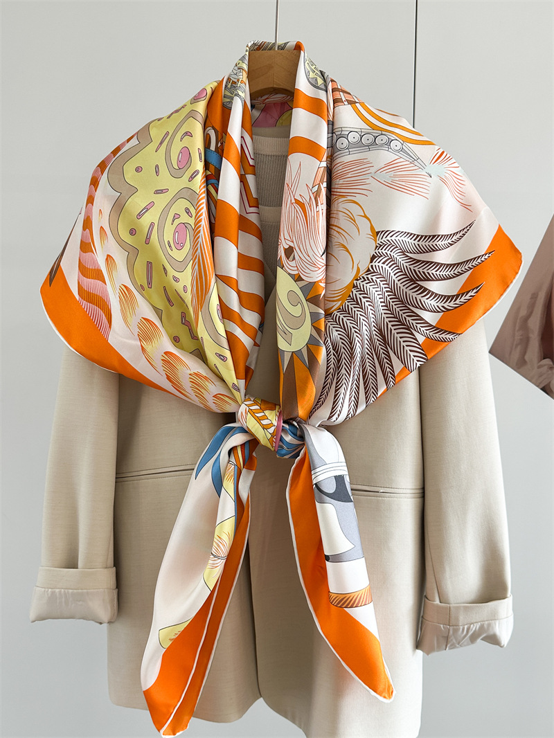 Designer Silk Scarf Women Spri - Travel Accessories Neck review and price