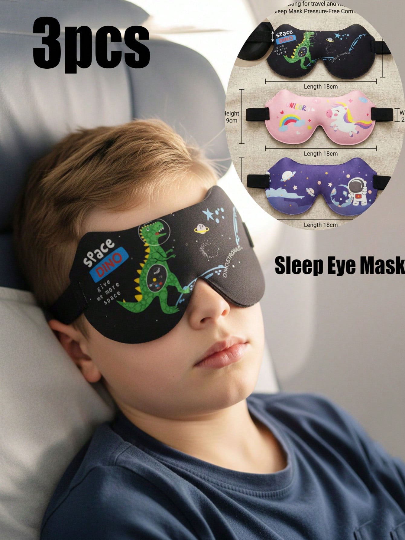 3Pcs Kids Adults 3D Stereo Sle - Eye Mask Sleep Travel review and price