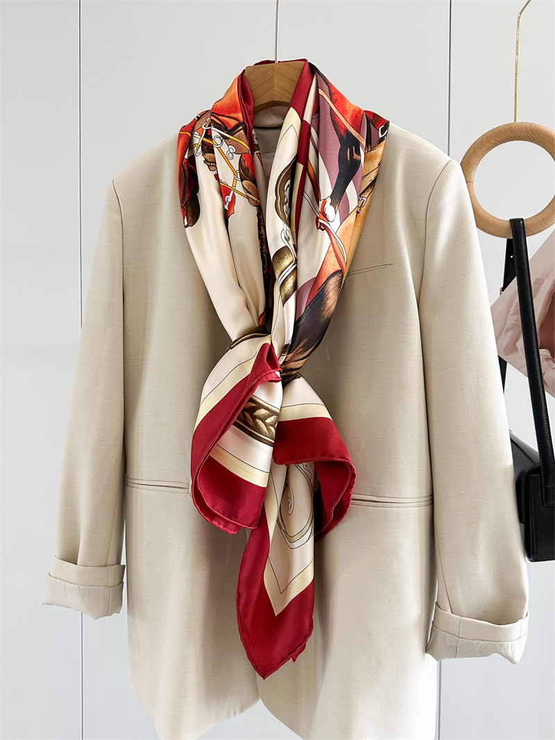Horse Silk Scarf Luxury Design - Travel Accessories Neck review and price