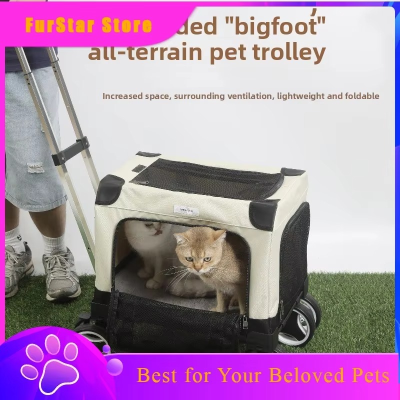 FurStarLarge Pet Rolling Carri - Car Seat Travel Bag review and price
