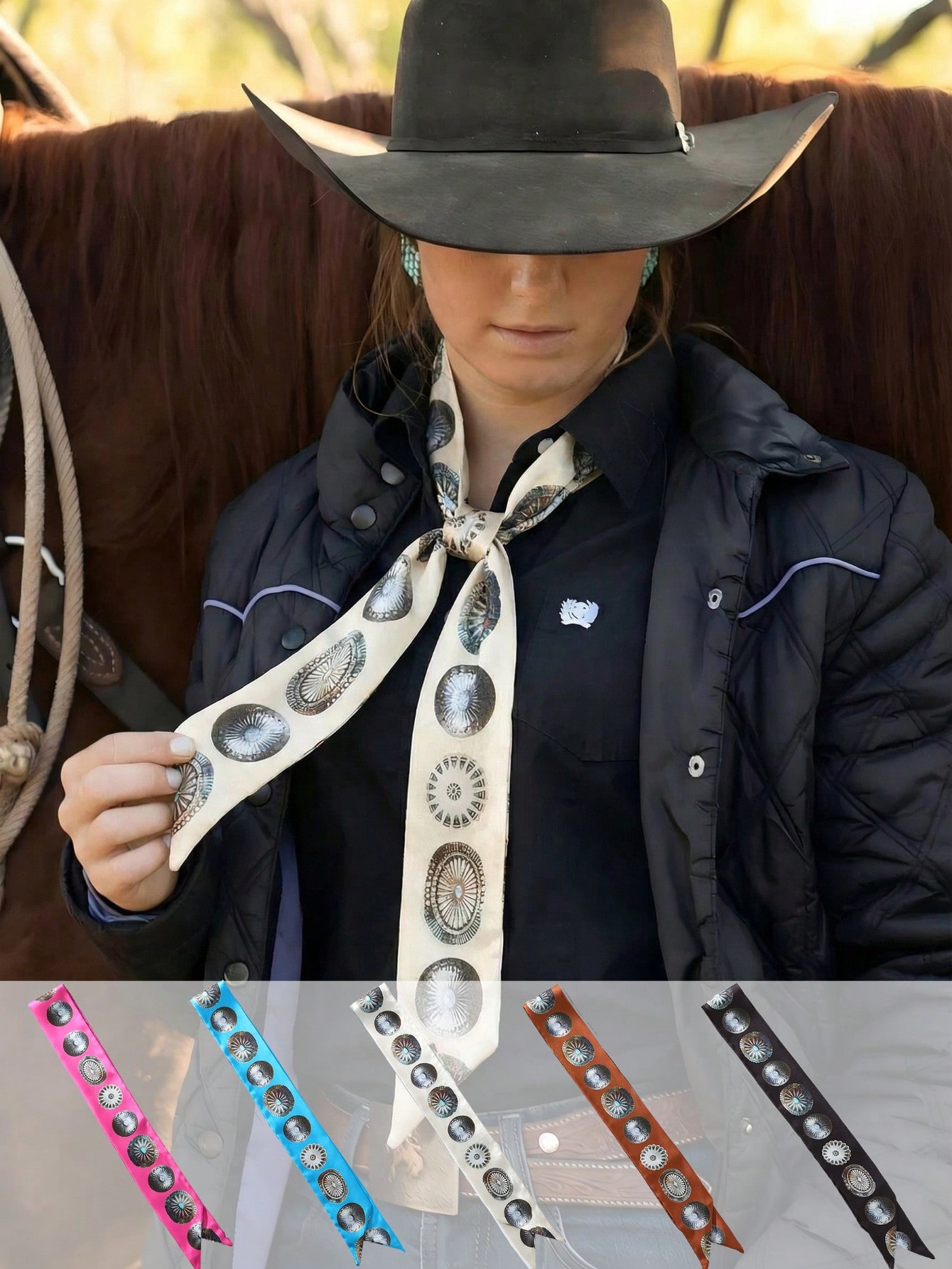1pc Western Style Cowgirl Scar - Travel Accessories Neck review and price