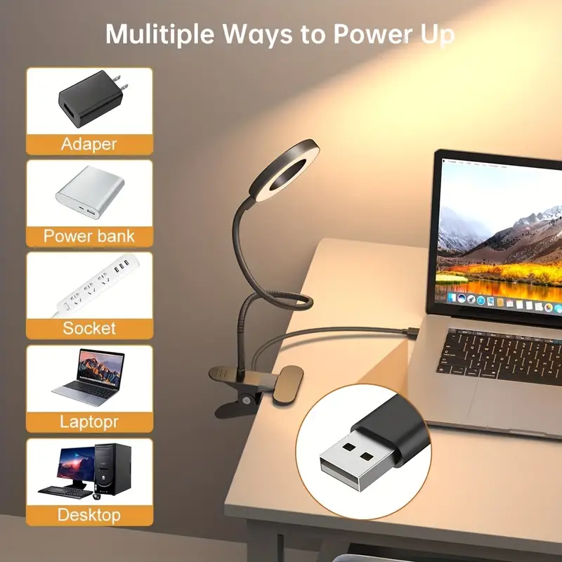 48 LEDs Clip on Desk Lamp 360° - Book Light Flexible review and price
