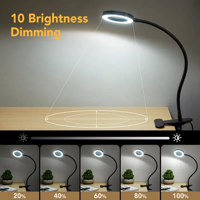 48 LEDs Clip on Desk Lamp 360° - Book Light Flexible review and price