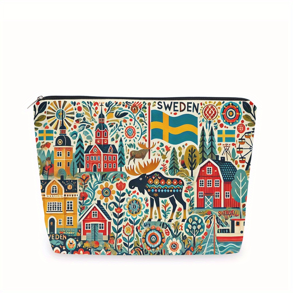 A Sweden themed makeup bag - w - Travel Accessories Jewelry review and price