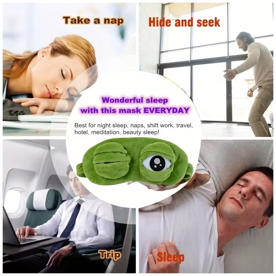 3D Frog Sleep Mask Natural Sle - Eye Mask Sleep Travel review and price