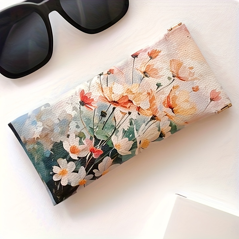 1pc Glasses Case, Faux Leather - Travel Accessories Pouch For Women review and price