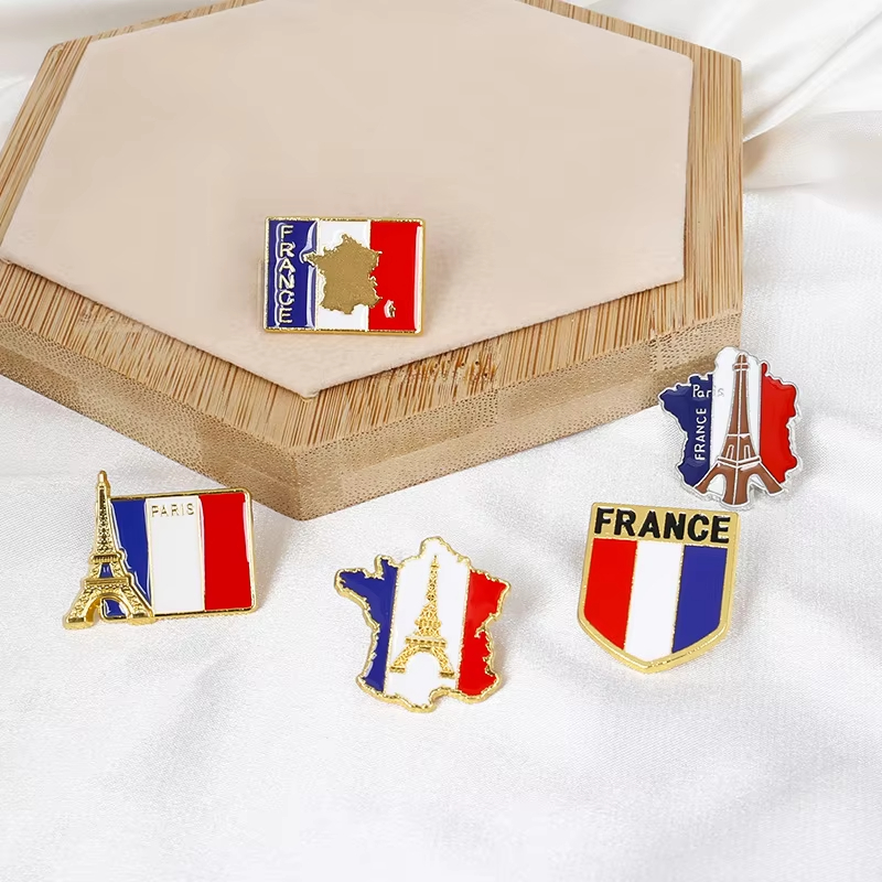 France Flag Enamel Pins Eiffel - Travel Accessories Jewelry review and price