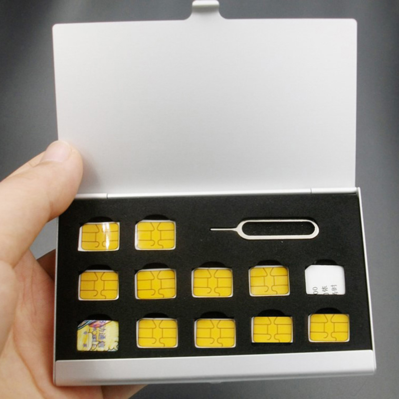 New 12-Slots-NANO+1-Slot-Card- - Sim Card Holder Case review and price