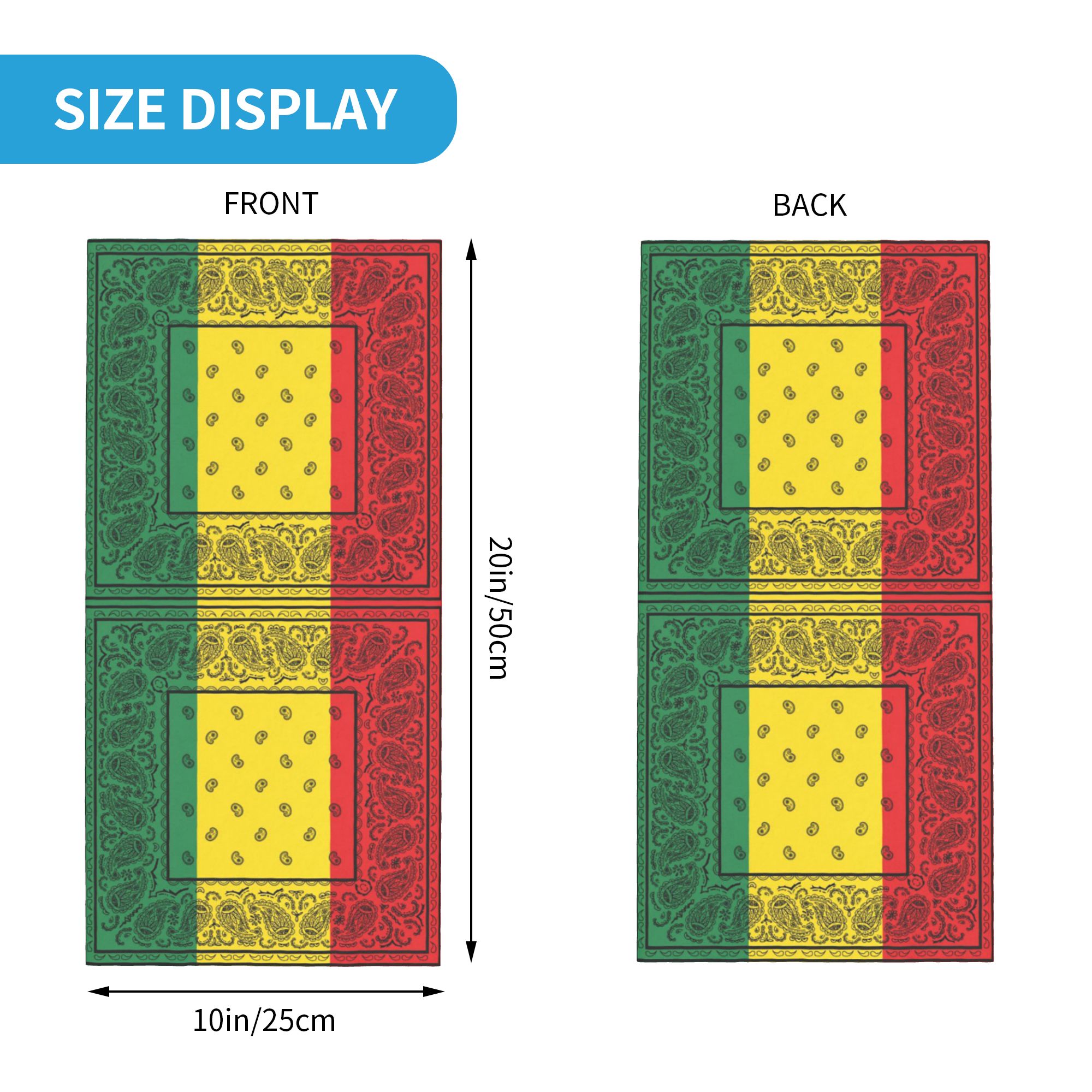 African Rasta Jamaican Paisley - Travel Accessories Neck review and price