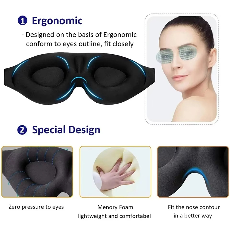 3D Memory Foam Sleep Mask Bloc - Eye Mask Sleep Travel review and price